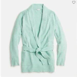 J. Crew Wrap Cardigan Sweater in Extra Soft Yarn Wintergreen XL